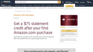 
                            5. Amazon.com: Discover it® Cash Back: Credit Card Offers