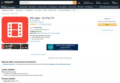 
                            11. Amazon.com: DS video - for Fire TV: Appstore for Android
