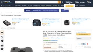 
                            10. Amazon.com: Escort 0100018-2 X70 Radar Detector with Live ...