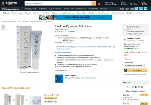 
                            12. Amazon.com: Eve Lom Dynaspot, 0.3 Ounce: Beauty