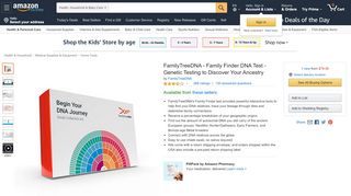 
                            11. Amazon.com: FamilyTreeDNA - Family Finder DNA Test - Genetic ...