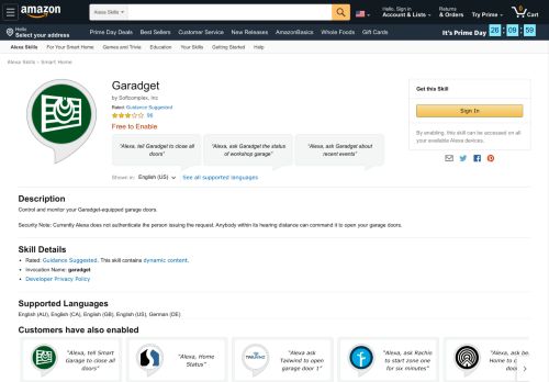 
                            10. Amazon.com: Garadget: Alexa Skills