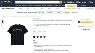
                            5. Amazon.com: Gone Gambling Poker Shirt Casino Game Lucky ...
