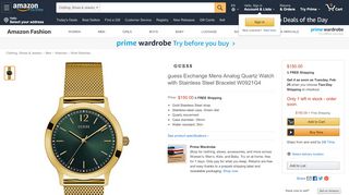 
                            5. Amazon.com: GUESS- EXCHANGE Men's watches W0921G4: Watches