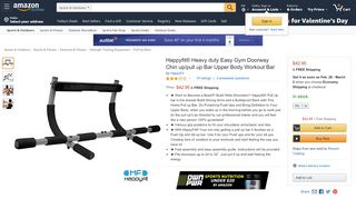
                            12. Amazon.com : Happyfit® Heavy duty Easy Gym Doorway Chin up/pull ...