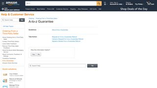 
                            6. Amazon.com Help: A-to-z Guarantee