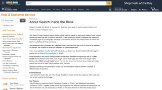 
                            5. Amazon.com Help: About Search Inside the Book