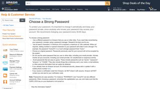 
                            6. Amazon.com Help: Choose a Strong Password