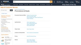 
                            3. Amazon.com Help: Promotions & Deals