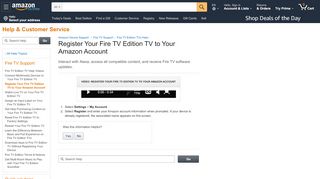 
                            4. Amazon.com Help: Register or Deregister Your Fire TV Edition TV