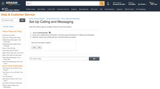 
                            6. Amazon.com Help: Sign Up for Alexa Communication