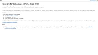
                            12. Amazon.com Help: Sign Up for the Amazon Prime Free Trial