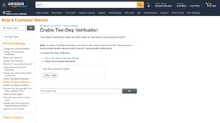 
                            1. Amazon.com Help: Signing in with Two-Step Verification