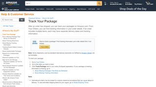
                            3. Amazon.com Help: Track Your Package