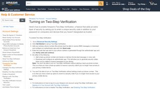 
                            6. Amazon.com Help: Turning On Two-Step Verification