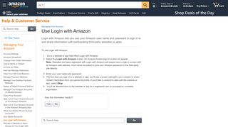 
                            11. Amazon.com Help: Use Login with Amazon