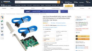
                            10. Amazon.com: High Point RocketRAID 640L Internal 4 SATA Port PCI ...