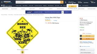
                            9. Amazon.com : Honey Bee XING Sign : Garden & Outdoor