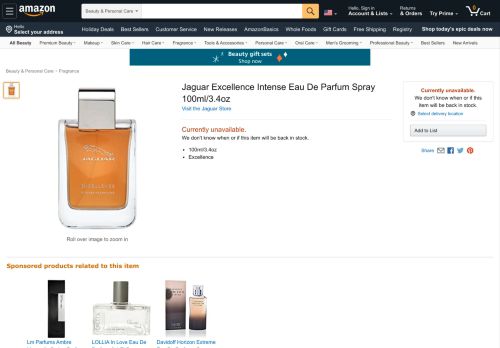 
                            10. Amazon.com : Jaguar Excellence Intense Eau De Parfum Spray ...