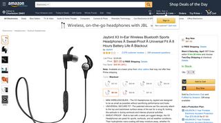 
                            7. Amazon.com: Jaybird X3 in-Ear Wireless Bluetooth Sports ...
