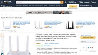 
                            12. Amazon.com: Kasda AC750 Dual Band WiFi Router, High Speed ...