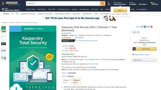 
                            8. Amazon.com: Kaspersky Total Security | 5 Devices | 1 Year [Download ...