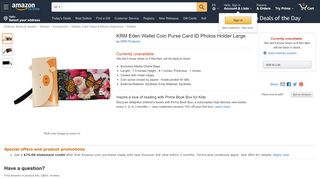 
                            10. Amazon.com: KRM Eden Wallet Coin Purse Card ID Photos Holder ...