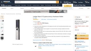 
                            10. Amazon.com: Ledger Nano S Cryptocurrency Hardware Wallet ...