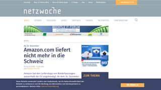 
                            7. Amazon.com liefert nicht mehr in die Schweiz | Netzwoche