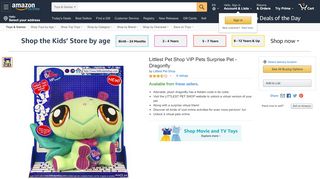 
                            6. Amazon.com: Littlest Pet Shop VIP Pets Surprise Pet - Dragonfly: Toys ...