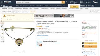 
                            5. Amazon.com: Manual Window Regulator RH Passenger Side for ...