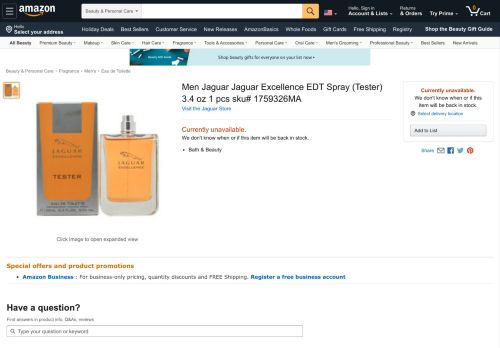 
                            11. Amazon.com : Men Jaguar Jaguar Excellence EDT Spray (Tester ...