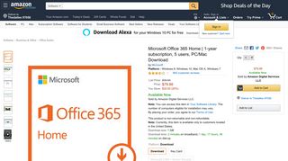 
                            8. Amazon.com: Microsoft Office 365 Home | 1-year subscription, 5 users ...