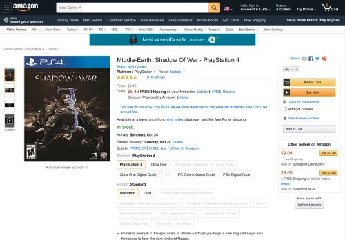 
                            12. Amazon.com: Middle-Earth: Shadow Of War - PlayStation 4: MIDDLE ...