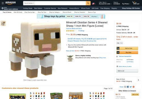 
                            13. Amazon.com: Minecraft Obsidian Series 4 Sheared Sheep ...