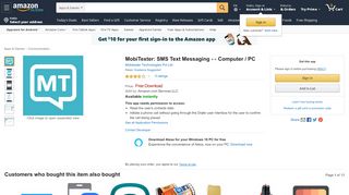 
                            8. Amazon.com: MobiTexter: SMS Text Messaging ↔ Computer / PC ...