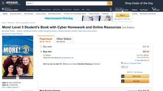 
                            7. Amazon.com: More! Level 3 Student's Book with Cyber Homework and ...
