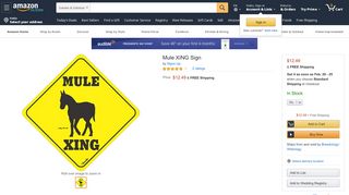 
                            10. Amazon.com : Mule XING Sign : Yard Signs : Garden & Outdoor
