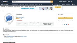 
                            2. Amazon.com: my email: Alexa Skills