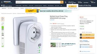 
                            8. Amazon.com: MyWatt Smart Power Plug, SEM200WIFI (EU plug ...