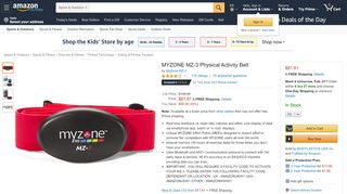 
                            7. Amazon.com : MYZONE MZ-3 Physical Activity Belt : Sports & Outdoors