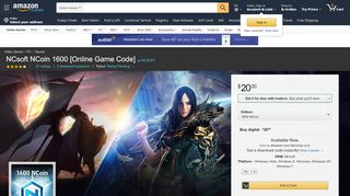 
                            12. Amazon.com: NCsoft NCoin 1600 [Online Game Code]: Video Games