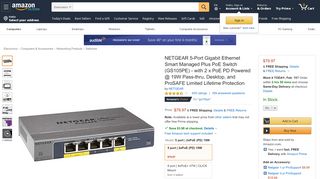 
                            11. Amazon.com: NETGEAR 5-Port Gigabit Smart Managed Plus Switch ...