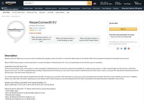
                            13. Amazon.com: NissanConnect EV: Alexa Skills