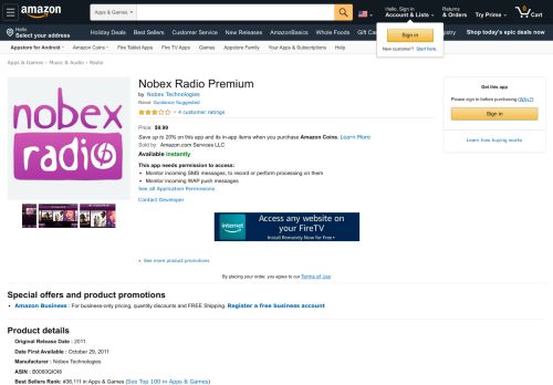
                            10. Amazon.com: Nobex Radio Premium: Appstore for Android