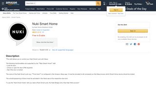 
                            7. Amazon.com: Nuki Smart Home: Alexa Skills