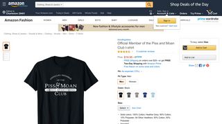 
                            5. Amazon.com: Official Member of the Piss and Moan Club t-shirt: Clothing