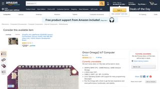 
                            11. Amazon.com: Onion Omega2 IoT Computer: Computers & Accessories