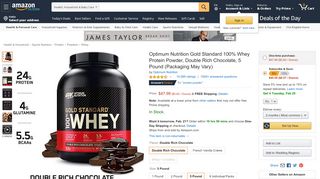 
                            11. Amazon.com: Optimum Nutrition Gold Standard 100% Whey Protein ...