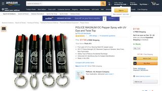 
                            1. Amazon.com : Police Magnum O C-17 Pepper Spray with UV Dye and ...